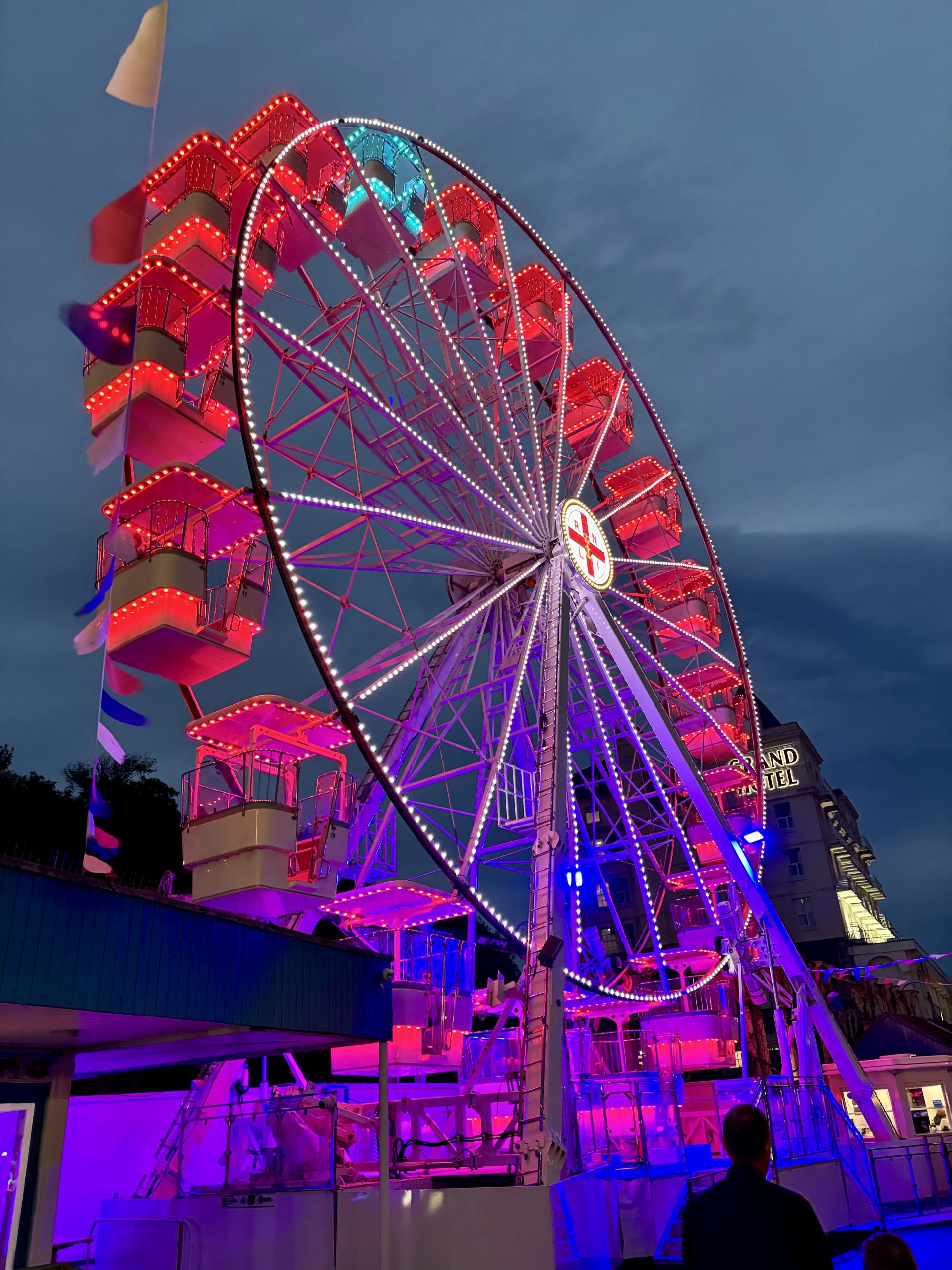 Ferris wheel Llandudno at night